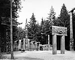 Haida totem poles and long house, Totem Park