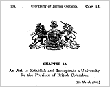 University Act 1908 - click to view .pdf document