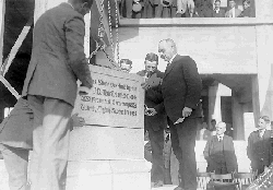 [Laying the Science bldg. cornerstone 1923]