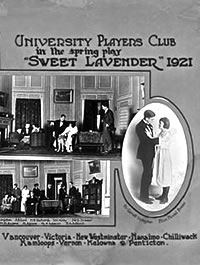 Poster for Players' Club production of "Sweet Lavendar", 1921